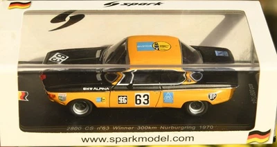 1/43 RARE SPARK BMW 2800 CS  H.MARKO NURBURGRING/ no trofeu minichamps - Photo 1/3