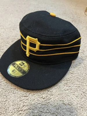 Pittsburgh Pirates New Era Pillbox Throwback Black Hat 6 5/8 Youth New Baseball - Image 1 of 4