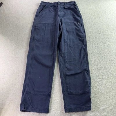 Pantalón Nike Doble Panel Lona Carpintero Doble Rodilla Azul Patinador Desvanecimiento Distress 28 Foto 1 de 4