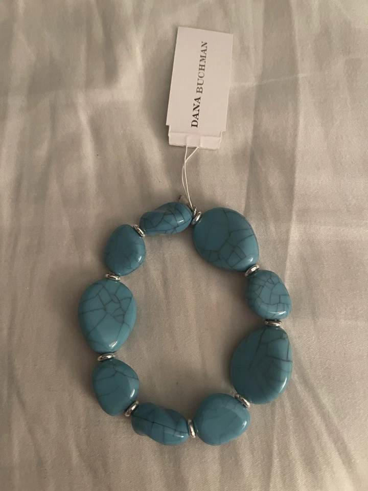 Pulsera ajustable con cuentas color verde azulado Dana Buchman Foto 1 de 1