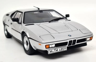 Norev 1/18 BMW M1 1980 Silver Metallic Diecast Scale Model Car - Image 1 of 4