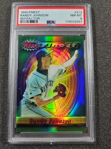 🌟 1994 Topps Finest Refractor Randy Johnson #213 PSA 8 Seattle Mariners HOF - Picture 1 of 2