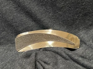 Lg. VTG Sterling Silver ART DECO Women's Hair Barrette Clip 23g Counting Clip 4” - Picture 1 of 9