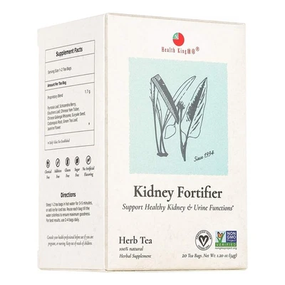 Té de hierbas fortificador renal Health King, bolsitas de té, caja de 20 unidades (paquete de 4) Foto 1 de 4
