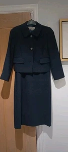 Hobbs Navy Dress And Jacket Suit Set Size 6 - Picture 1 of 4