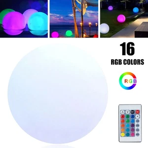 LED Beach Ball Toy 16 Color Changing Floating Pool Lights Beach Ball xdJcw - Picture 1 of 12