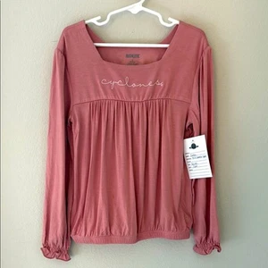 Iowa State Cyclones Youth Pink Smocked Blouse Bamboo Size Small S - Picture 1 of 7