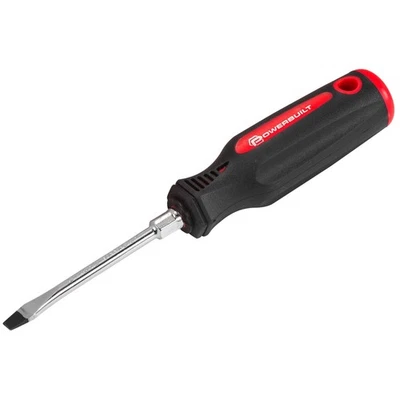 Powerbuilt 3/16 x 3 Inch Slotted Screwdriver with Double Injection Handle - - Image 1 of 2