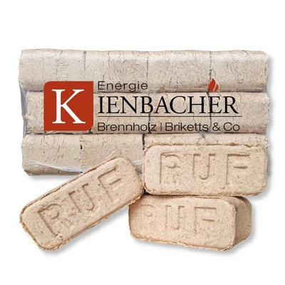 ENERGIE KIENBACHER 10kg-120kg RUF 100% Buchen Briketts Hartholz Kamin Ofen Holzbriketts Gluthalter