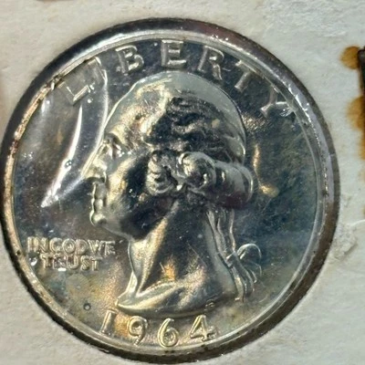 1964 GEM PROOF WASHINGTON QUARTER 90% SILVER - Image 1 of 4
