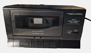 Realistic SCP-31 Portable Stereo Cassette Deck Black Tape Player tested - Bild 1 von 4