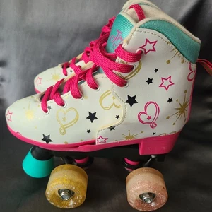 Patins à roulettes Circle Society Jojo filles taille 12-3 US Siwa rose réglable enfants - Photo 1/9