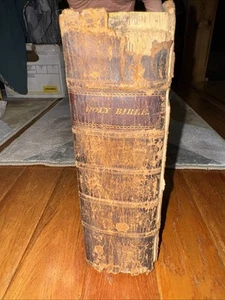 The Holy Bible Old & New Testaments Apocrypha 1817 Canaan Maps Leather Genealogy - Picture 1 of 24