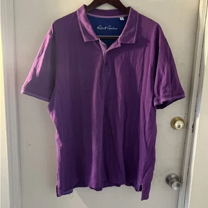 Robert Graham Men's Purple Golf Shirt Size 3XL Cotton Preppy Casual - Picture 1 of 4