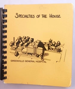 Greenville SC General Hospital Cookbook 1978 Plastic Comb Bound 210 Pages - Picture 1 of 3