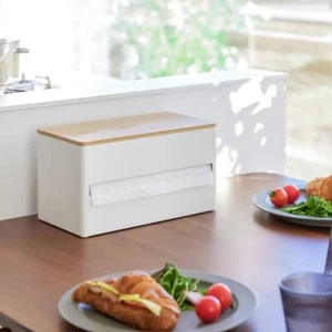 Yamazaki Portarotolo da Cucina Moderno in Metallo da Piano con Ripiano "Rin" Bianco - Foto 1 di 9