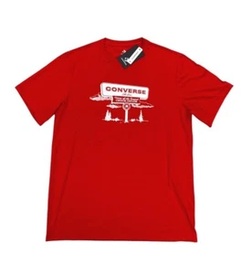 NEW Converse Chuck Taylor All Star Short Sleeve Graphic Mens T Shirt Red White - Picture 1 of 6