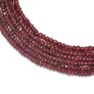 Natural Red Garnet Rondelle Faceted Beads 12.5" inch Strand - Picture 1 of 12