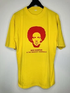 Ben Harper & The Innocent Criminals Autumn 1997 European Tour T Shirt Size XL - Picture 1 of 9