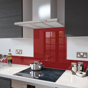 Glass Splashbacks Deep Red and Glass Upstands - Made By Premier Range - Picture 1 of 6