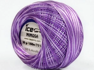 Variegated Purples Mimosa Size 10 Microfiber Thread Ice 40210 - 50 gram 273 yds - Picture 1 of 2