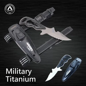 Aquatec Scuba Diving Knife Titanium (Non-magnetic) Point Tip BCD knife KN-200T - Picture 1 of 18