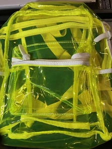2 mochilas transparentes que brillan en la oscuridad de alta resistencia. Perfecto para escuela o conciertos - Imagen 1 de 2