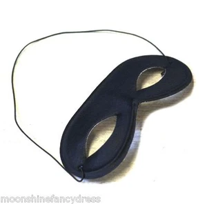 Black zorro Domino mask robber bandit Halloween superhero eyemask - Picture 1 of 1