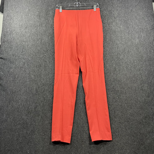 HERMÈS Hermes Paris Pantalone Donna 28 Corallo Arancione Pantaloni Chino Abito Cerniera