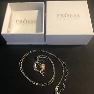 Sterling Silver 925 Lot Necklace Pendant Z6 Mermaid Moon Sea Fish Love Mom You I - Picture 1 of 5