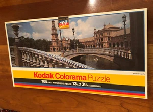 RoseArt Kodak Colorama Plaza de España 700 Piece Jigsaw Puzzle 13" x 39" Sealed - Picture 1 of 8