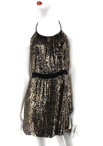 Parker 100% Silk Sequin Embellished Tank Dress SZ Small Cocktail Racerback Mini - Picture 1 of 9