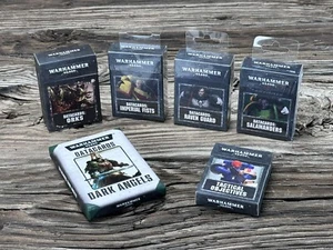 6 Warhammer 40,000 Game Datacards Salamanders Orks Tactical Objectives Dark - Picture 1 of 6