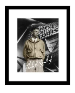 Charles Lindbergh 8x10 Signed photo print American aviator autographed airplane - Picture 1 of 2