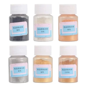 6 Colours Mica Powder Pearlescent Color Pigment Powder DIY Jewelry - Picture 1 of 8