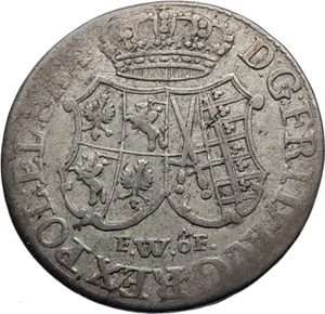1763 GERMANY German States SAXONY ELECTORATE Genuine Antique Silver Coin i71764 - Picture 1 of 3