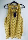 Country Road Blouse Shirt Top Sleeveless All Cotton Yellow Womens