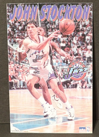 John Stockton Utah Jazz NBA Mini Poster 3" X 5" Cover