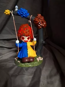 Altered moments Precious Moments figurine Clown On A Swing, Handpainted. - Picture 1 of 1