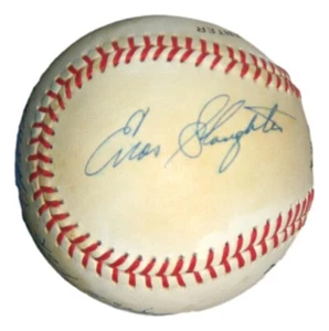 Enos Slaughter St. Louis Cardinals Signed ONL Baseball PSA/DNA Inscr. 'Mad Dash' - Picture 1 of 6
