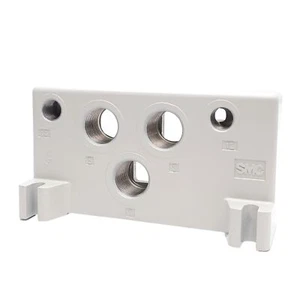 SMC MES704D-03F End Plate Assembly Left Side, EVS1 Manifolds, G 3/8 & G 1/8 - Picture 1 of 5