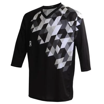 Funkier Flow-Mtb Enduro Most Comfortable 3/4 Jersey In Black/White Large - Image 1 of 4