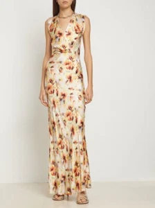💛 BEC + BRIDGE Sunset Floral Wrap Maxi Dress - Size 8 - Worn Once - RRP $300 - Picture 1 of 24