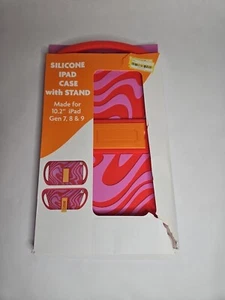 Komar Kids Red/Pink Swirl Kids' iPad Case w/Stand - Picture 1 of 5