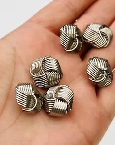 8 X Silver Knot buttons 17mm Jacket Blazer Coat Dresses Ref78 - Picture 1 of 5