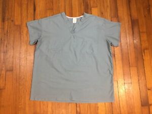 Standard Textile Womens Reversible Scrub Top Shirt Teal Medical Nurse XL Pink VG