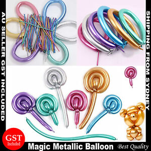 10-100pcs Chrome Latex Twisting Balloons Metallic Magic Balloon Birthday Party