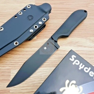 Spyderco Street Fixed Knife 5" VG10 Steel Bowie Blade Black FRN / Rubber Handle - Image 1 of 4