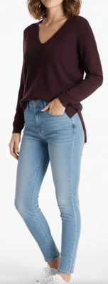 Suéter feminino Allude médio 100% cashmere cápsula roxa clássico atemporal - Imagem 1 de 4