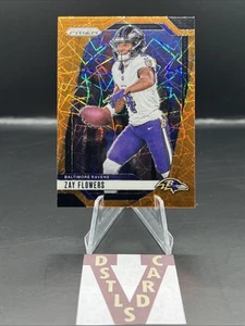 2024 Panini Prizm - ZAY FLOWERS ORANGE LAZER PRIZM #21 Baltimore Ravens - Picture 1 of 3